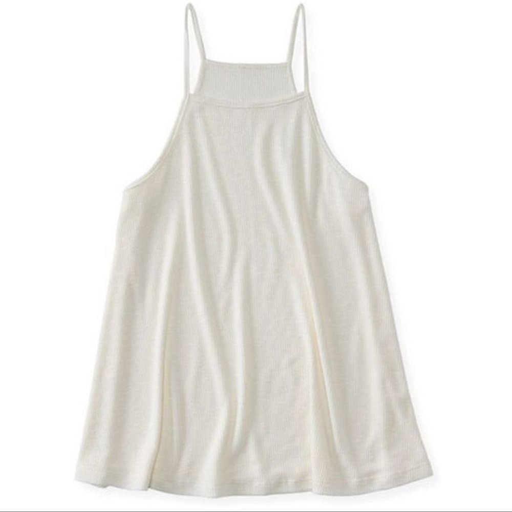NWOT Aeropostale Womens High Neck Tank Top in White, size small